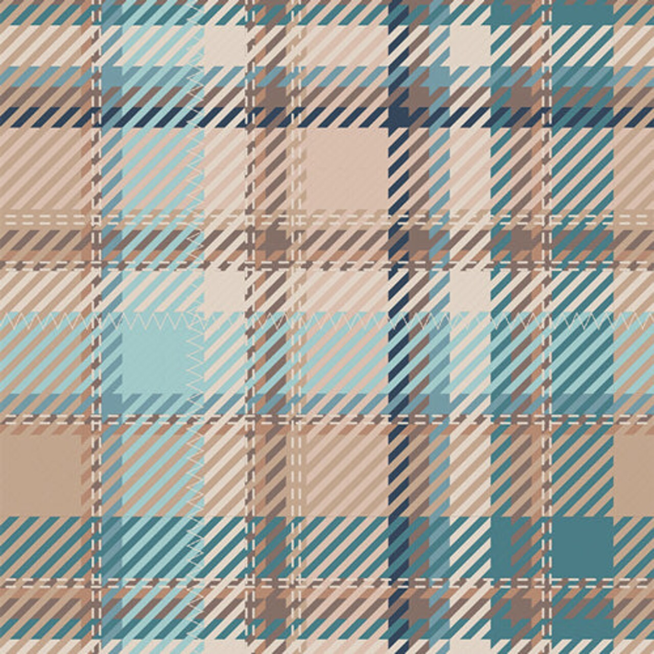 Fabric Art Gallery Horizon Royal Plaid Highland Flannel by the Quarter Yard F-22801